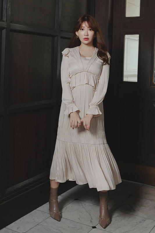 Marion Fluid Gathered Dress