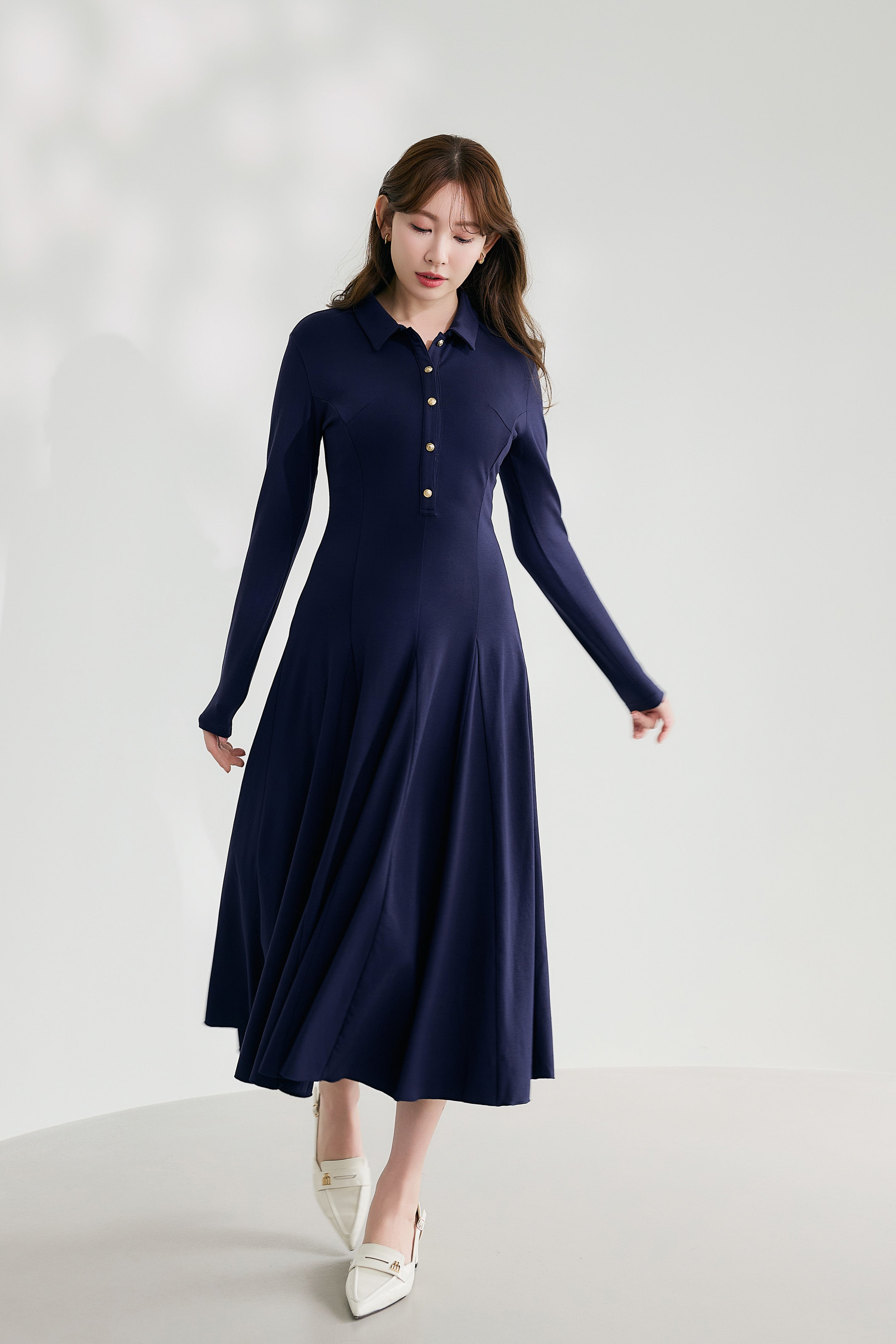 ワンピース Herlipto Smooth-Touch Long Polo Dress Smooth-Touch Long Polo Dress