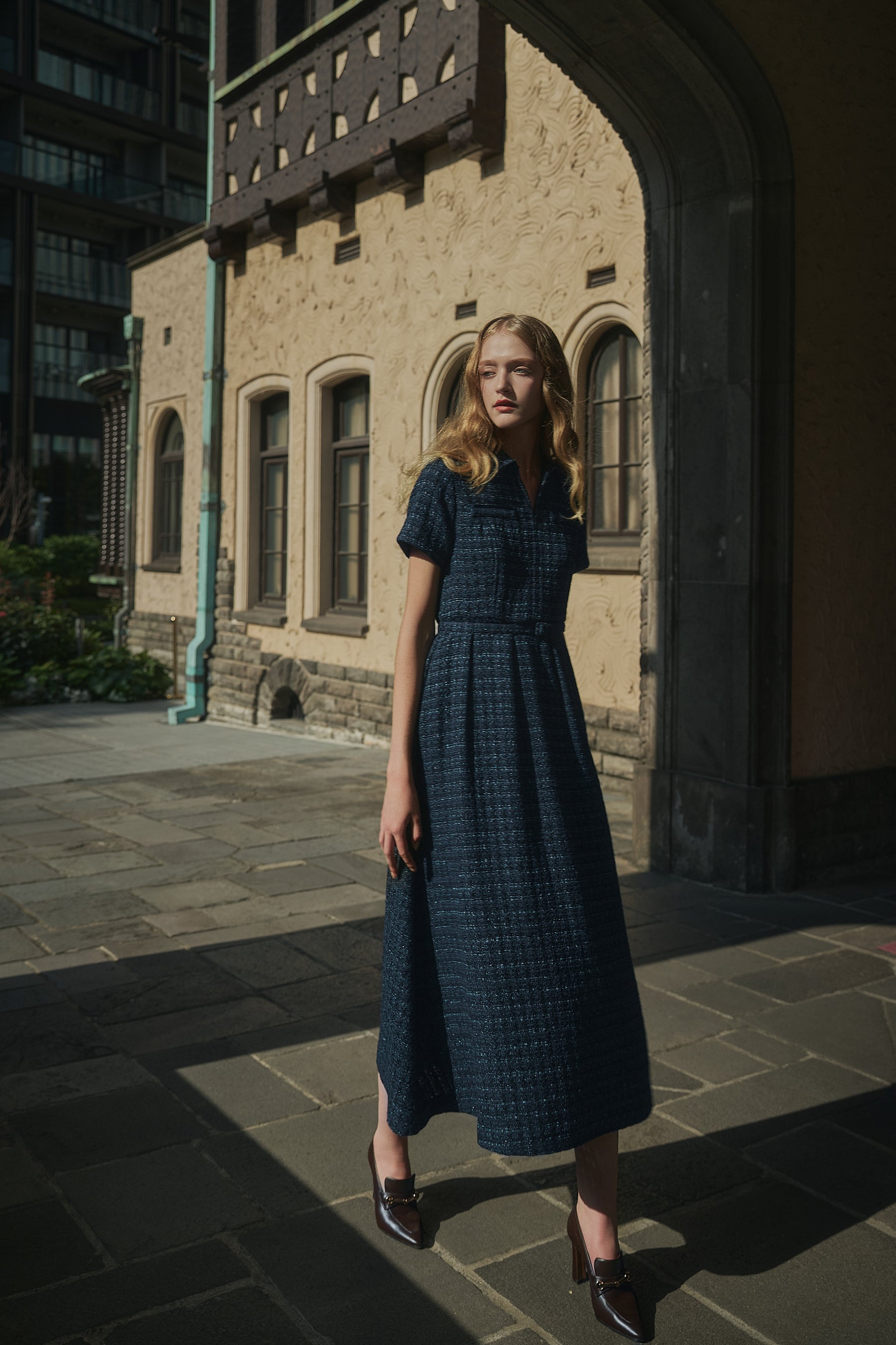 【10月下旬発送発送】Vol.1 Tweed Belted Dress