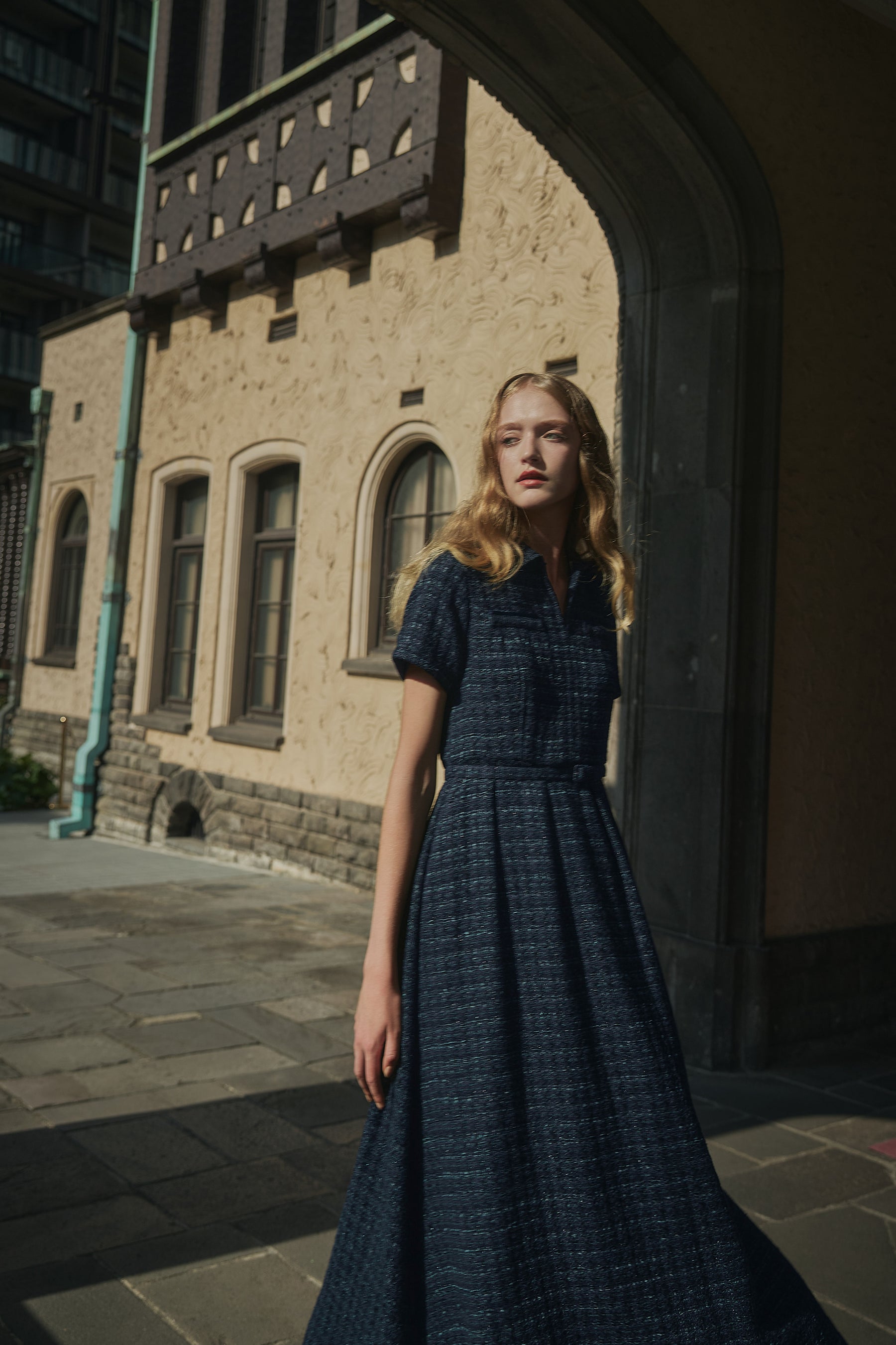 【10月下旬発送発送】Vol.1 Tweed Belted Dress