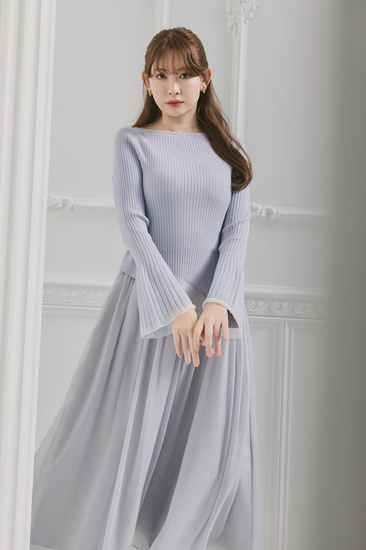 Chiffon Knit Docking Dress