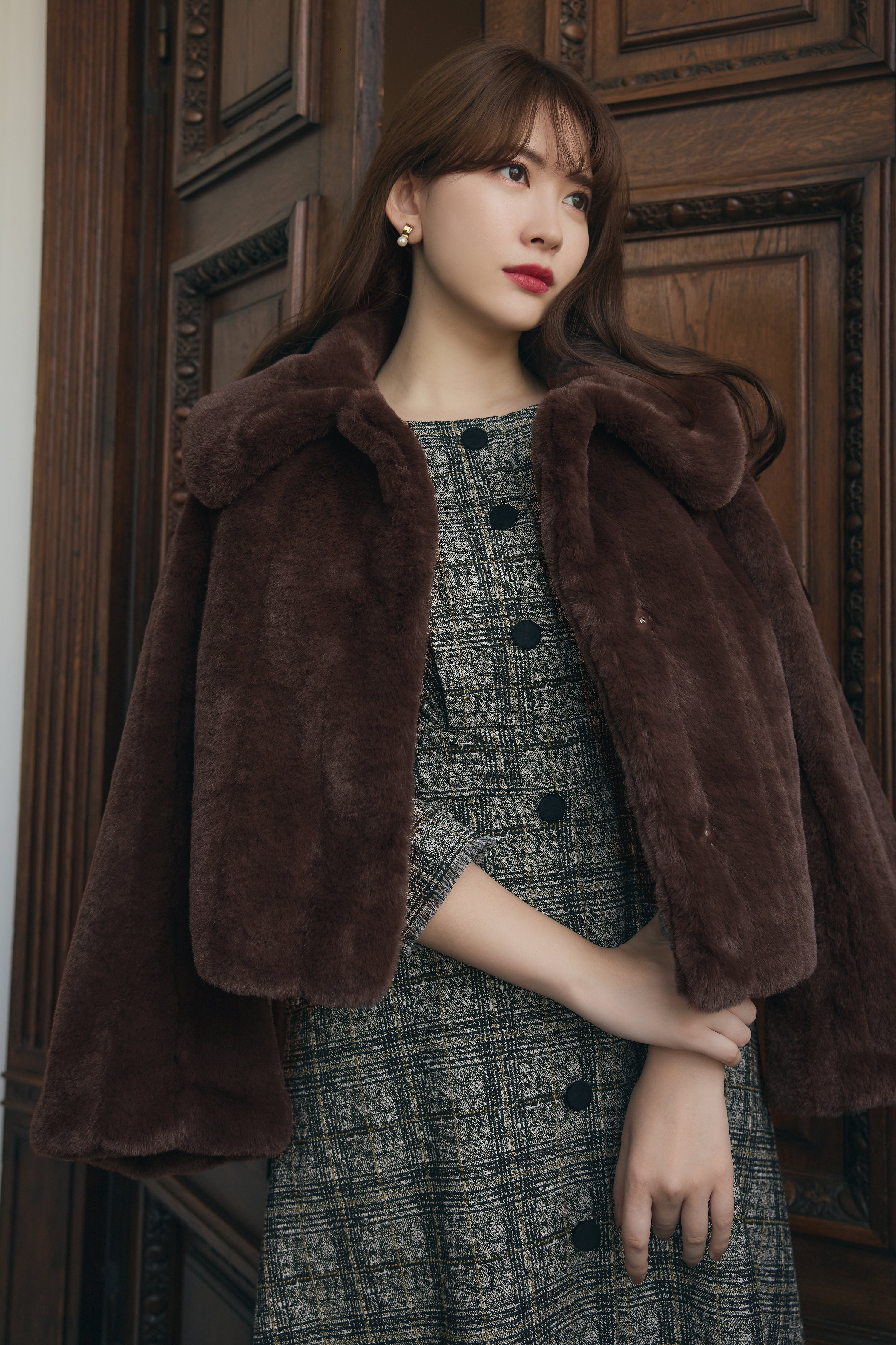 rich brown】【12月上旬発送】Winter Love Faux Fur Coat