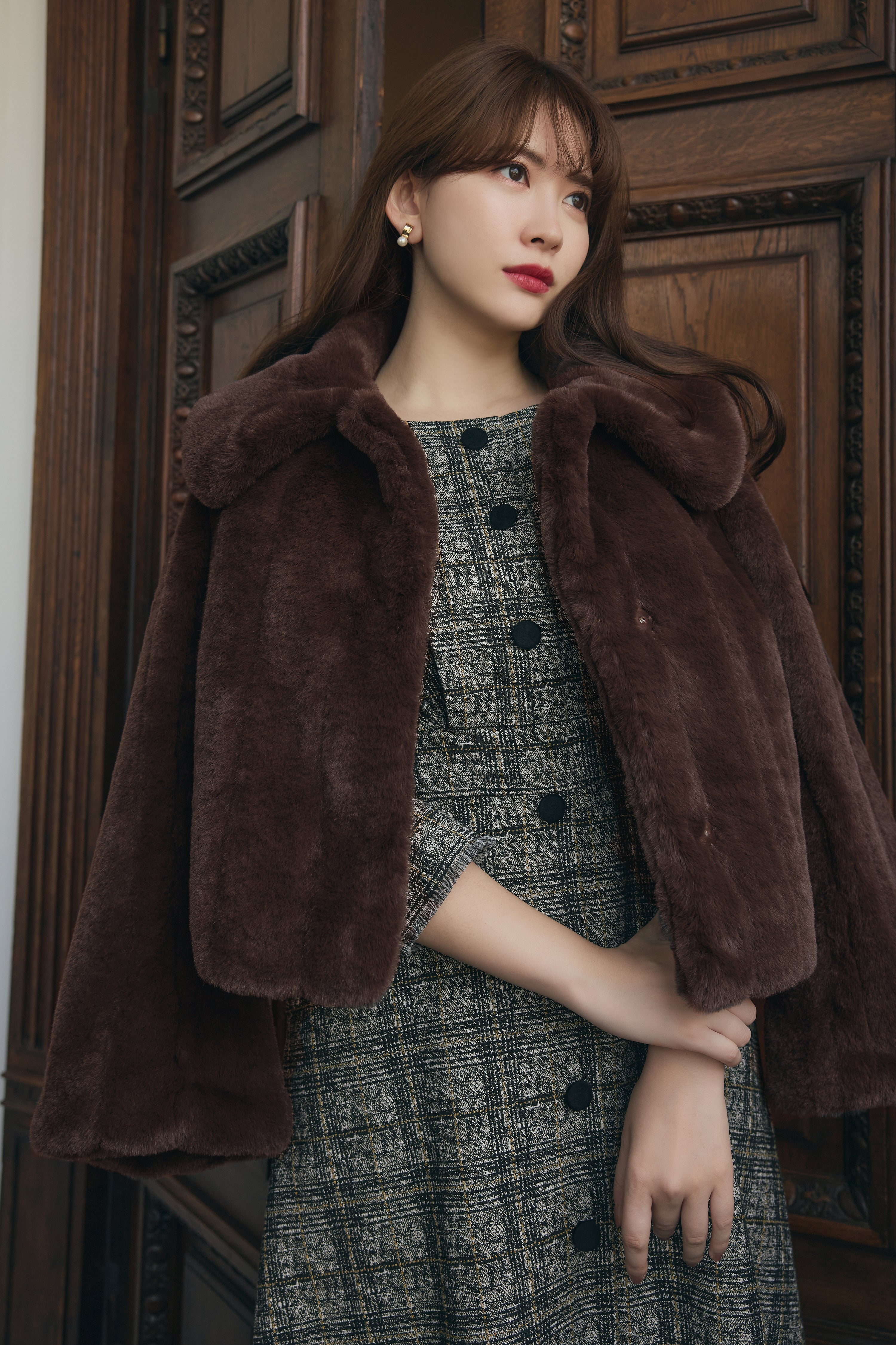 herlipto Winter Love Faux Fur Coat mocha - アウター