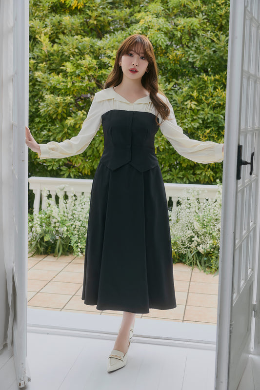 Mayfair Bicolor Flared Dress