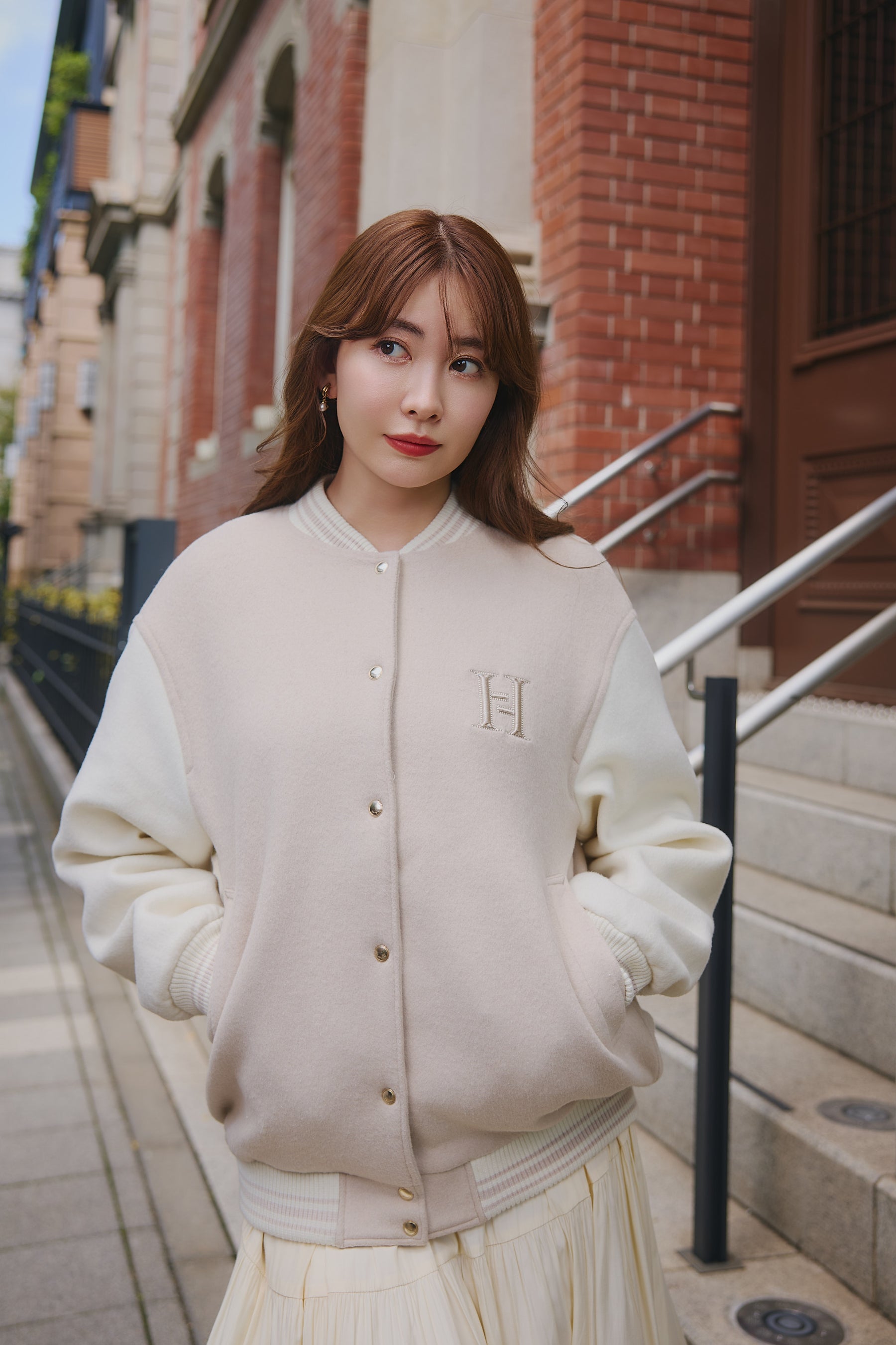 【10月中旬発送】H Logo Varsity Jacket