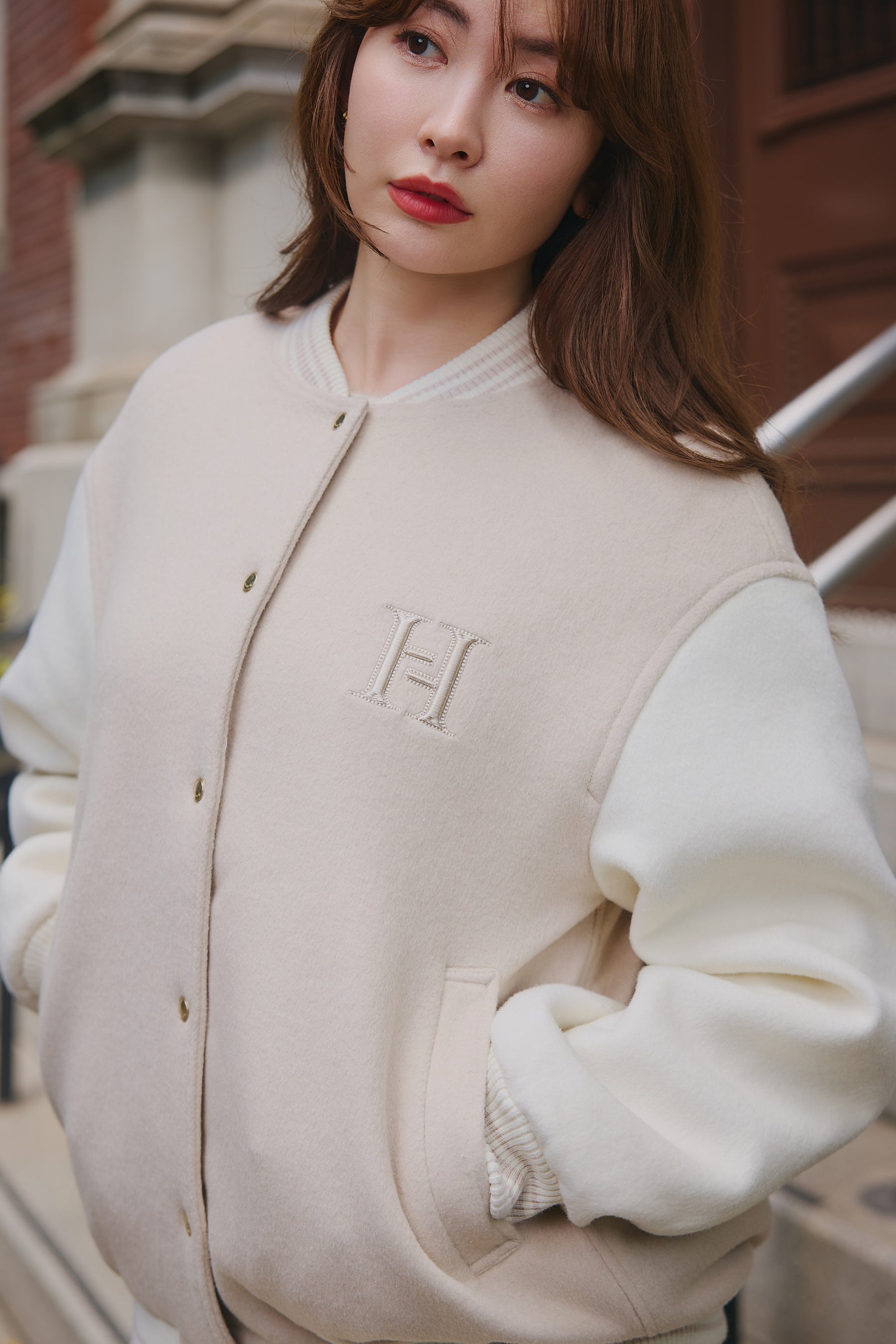 【10月中旬発送】H Logo Varsity Jacket