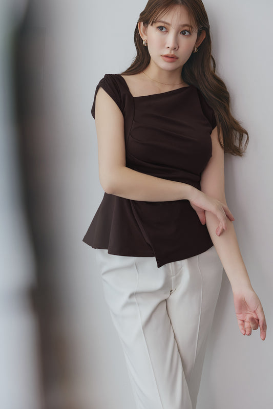 Asymmetrical Gathered Top
