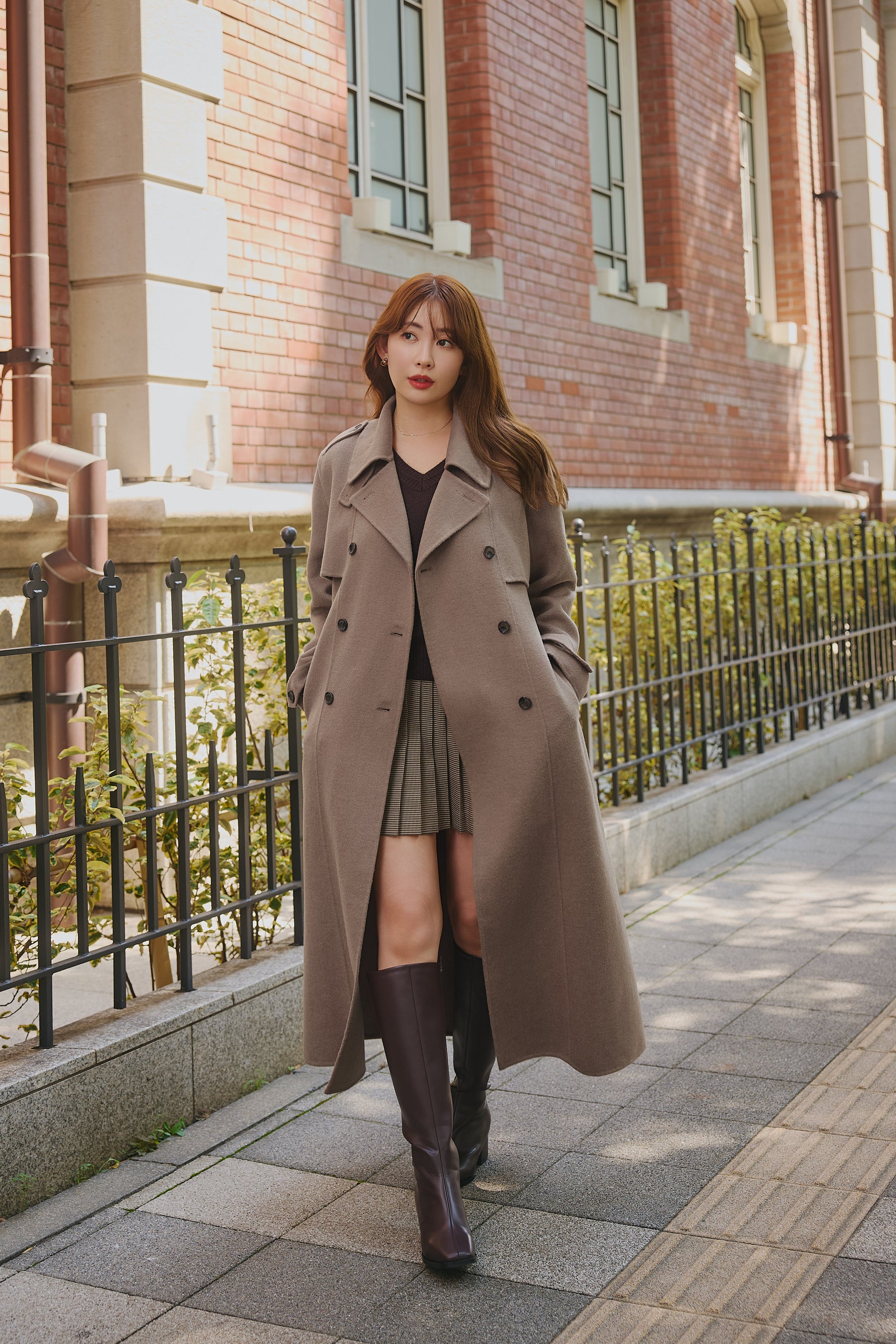 【11月上旬発送】Wool-Blend Rever Trench Coat