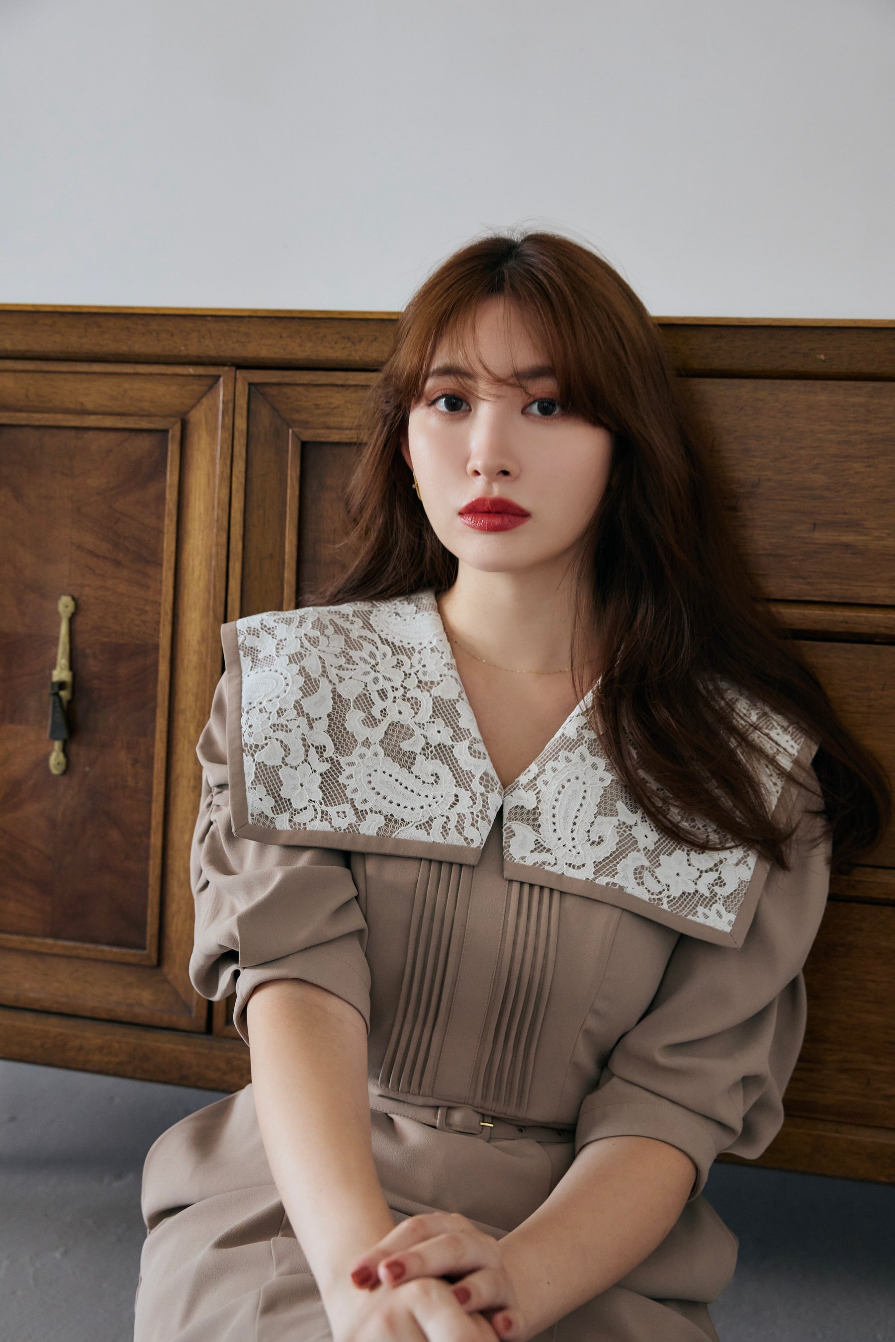 Vyronas Lace Collar Dress