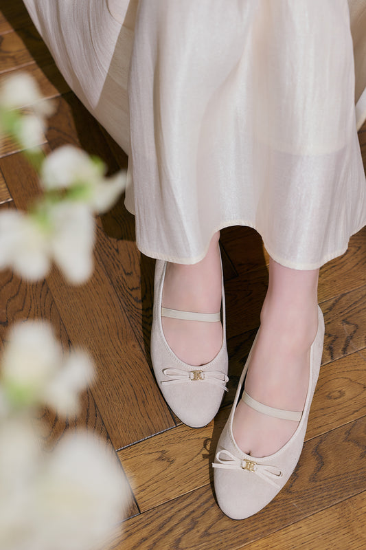 Suede Ballet Flats