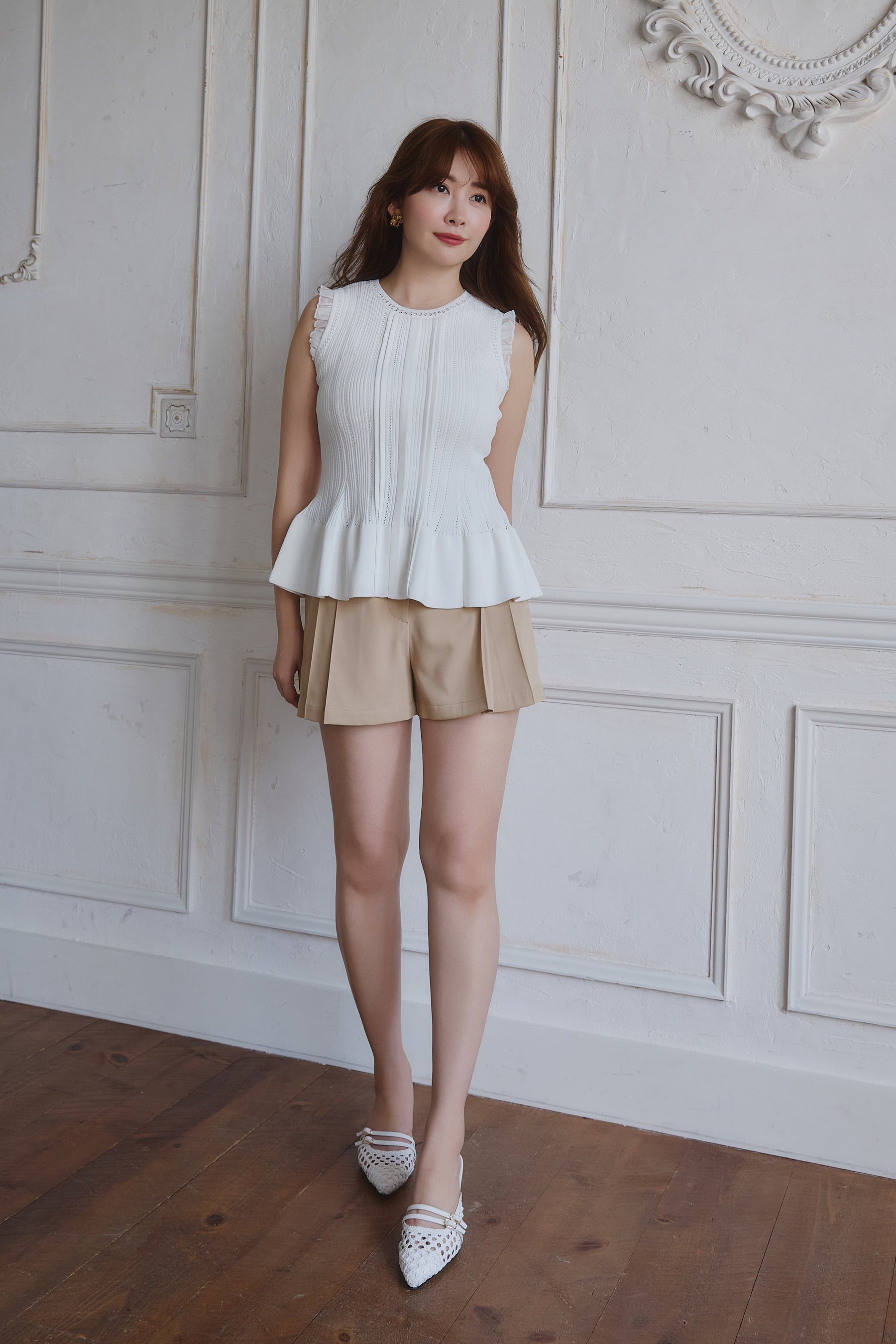 Peplum Ribbed Knit Top