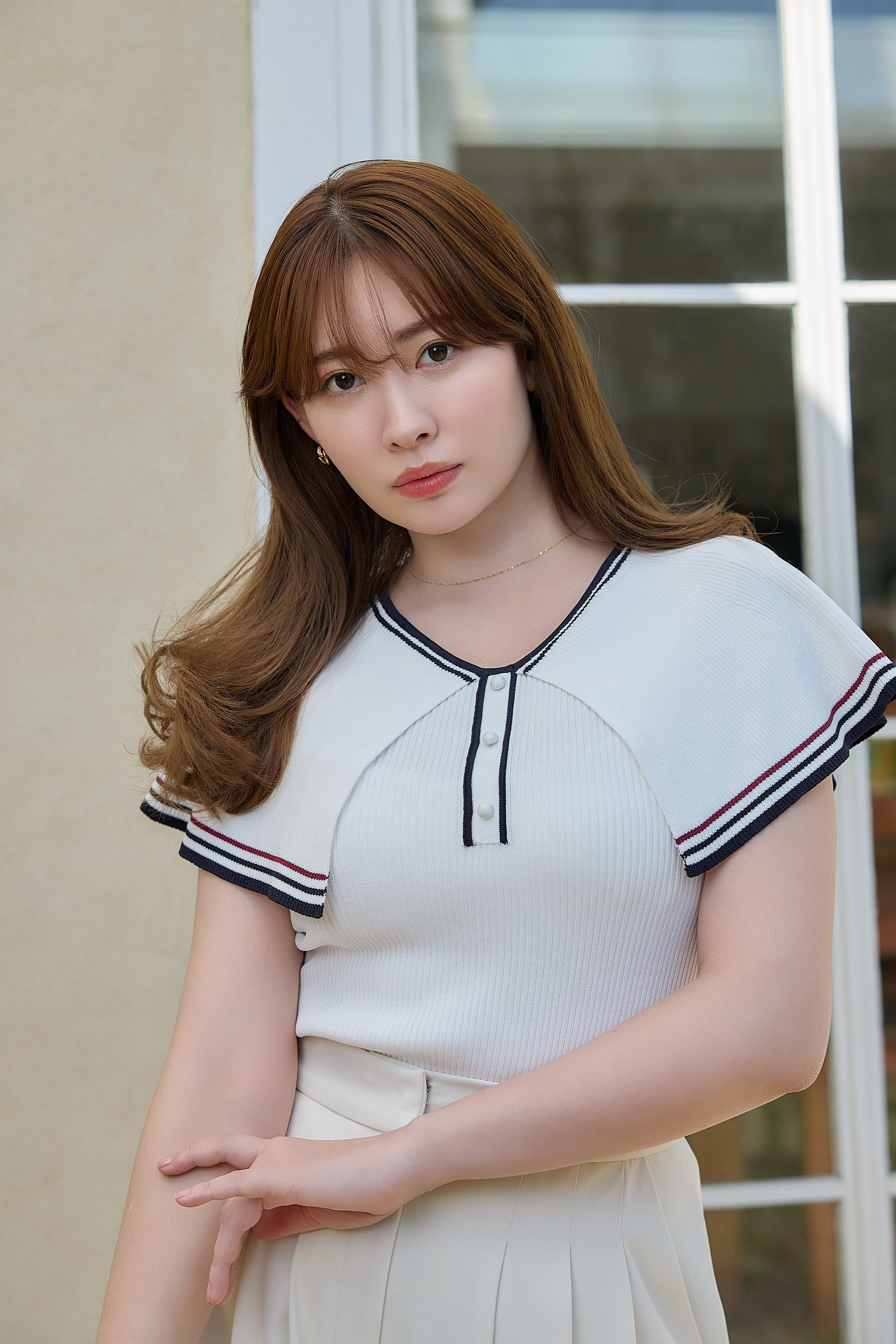Big Collar Summer Knit Top