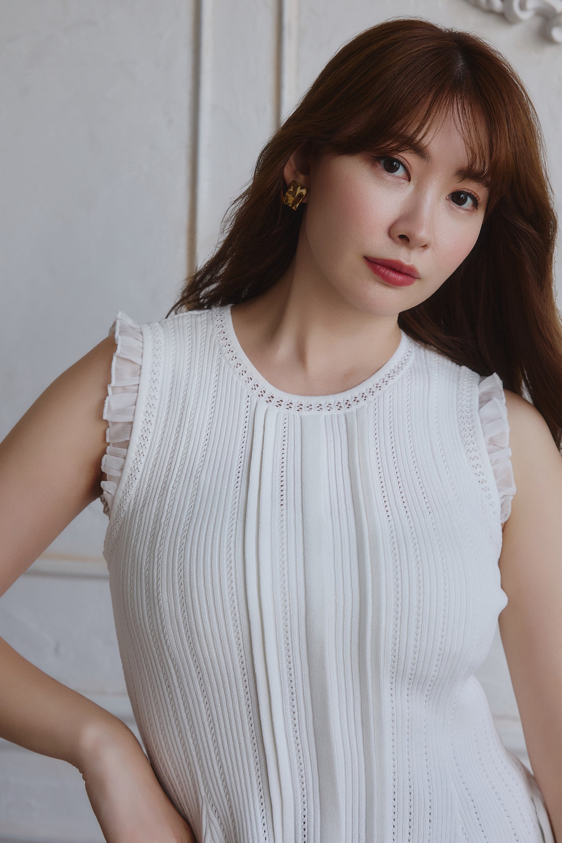 Peplum Ribbed Knit Top