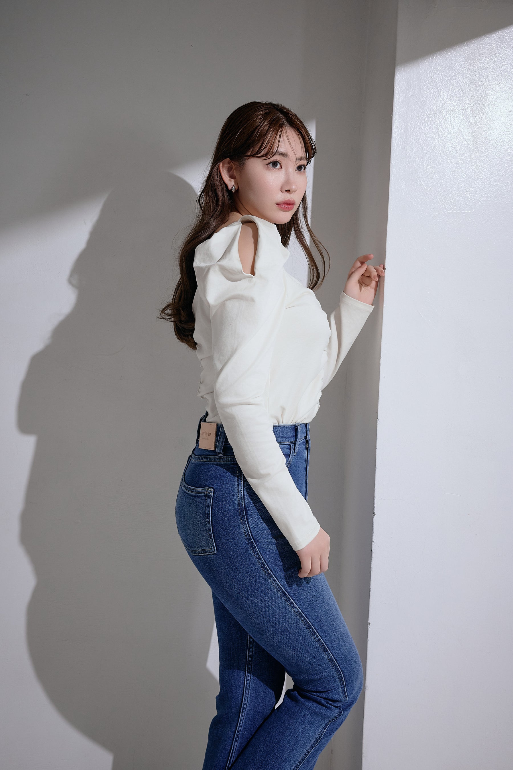 【light blue / blue】New York High-Waisted Jeans