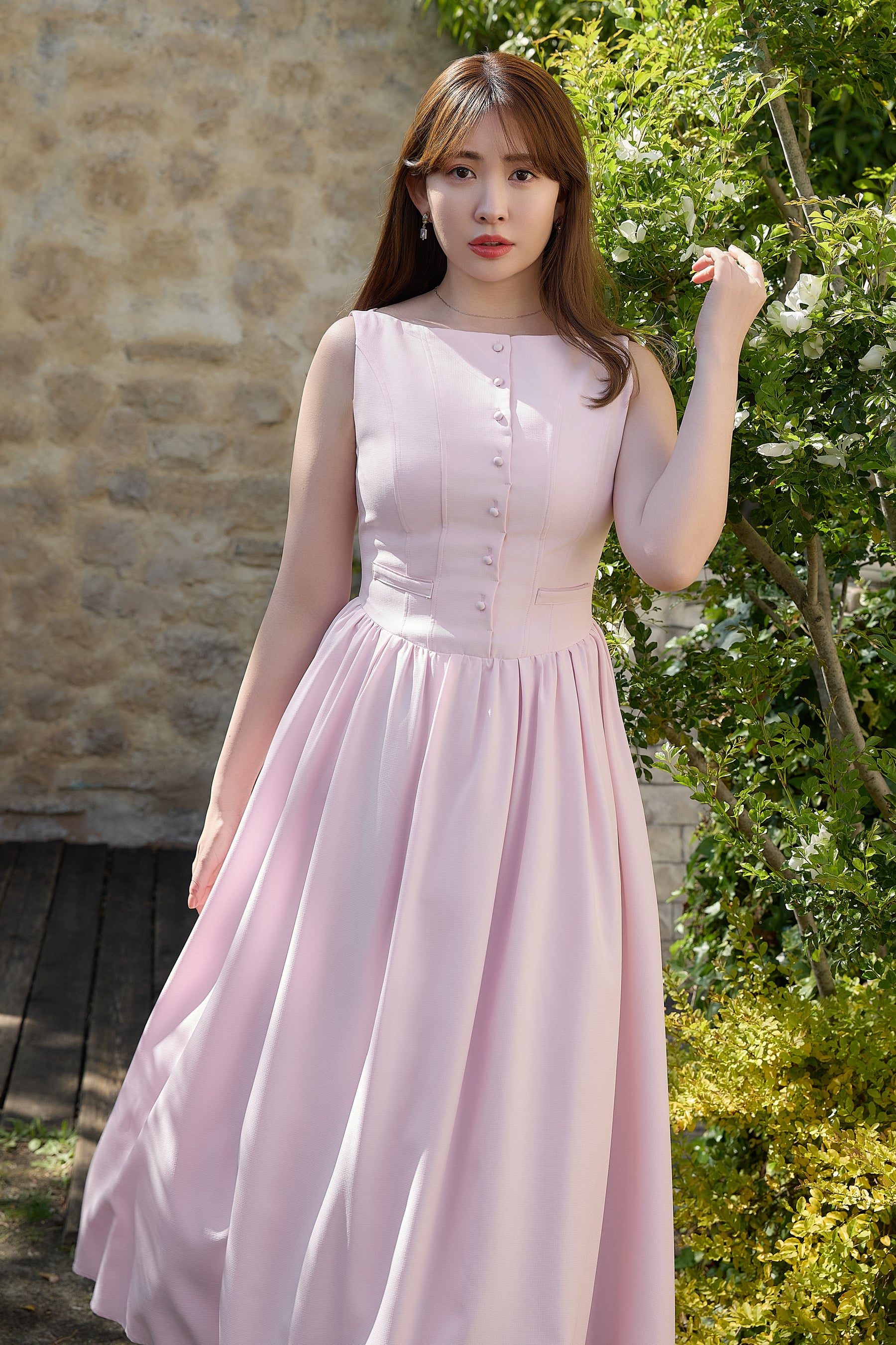 Deauville Gathered Long Dress