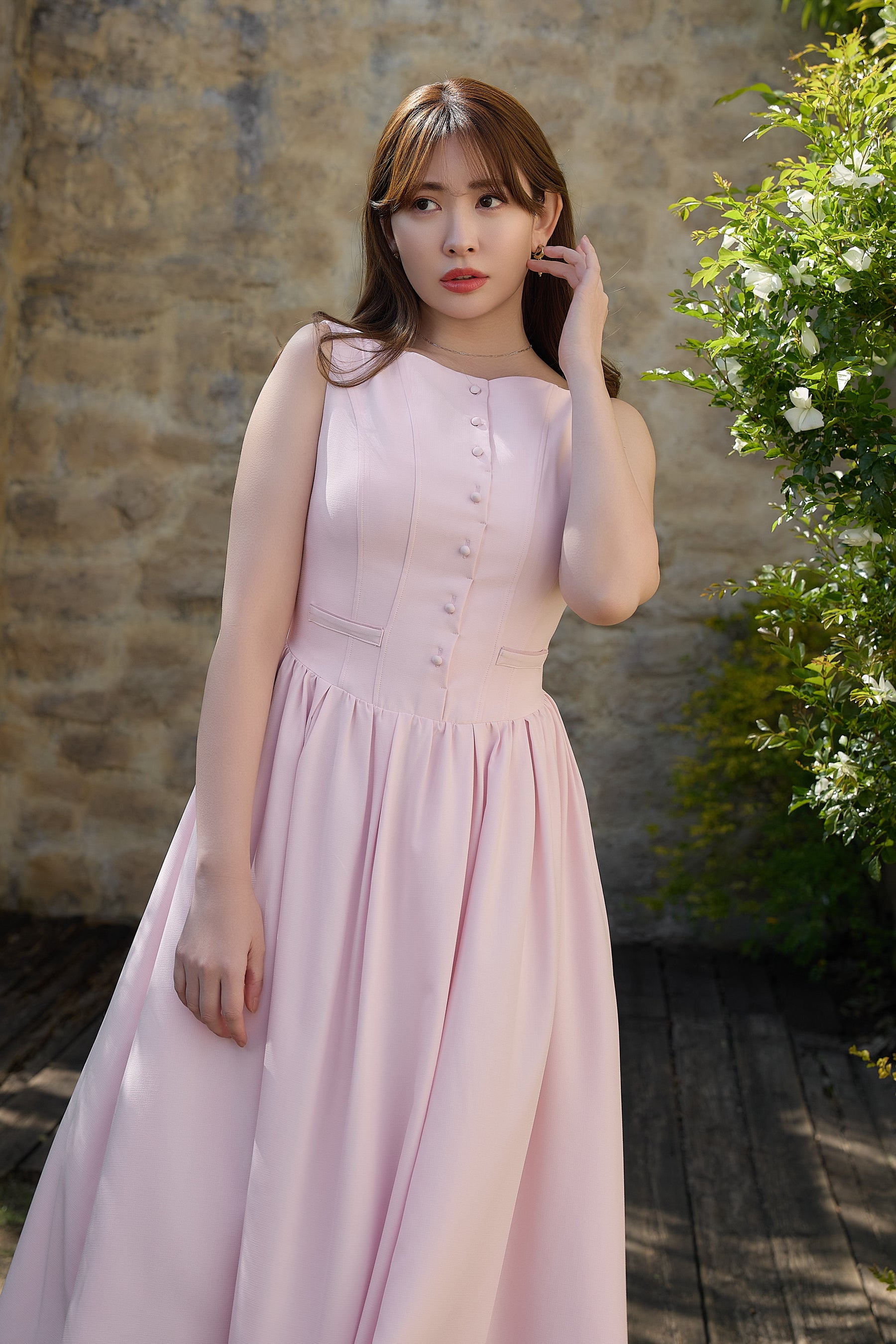 Deauville Gathered Long Dress