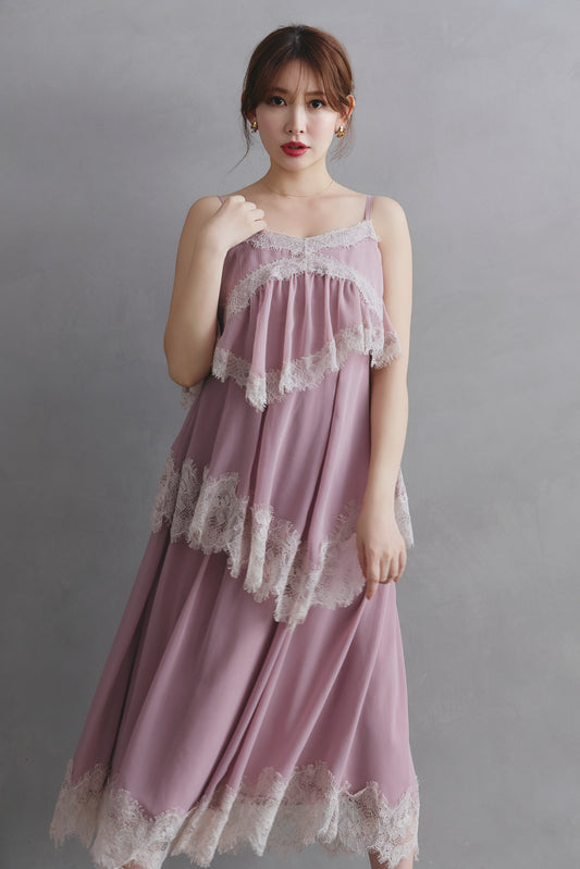 Isadora Lace Tiered Camisole Dress