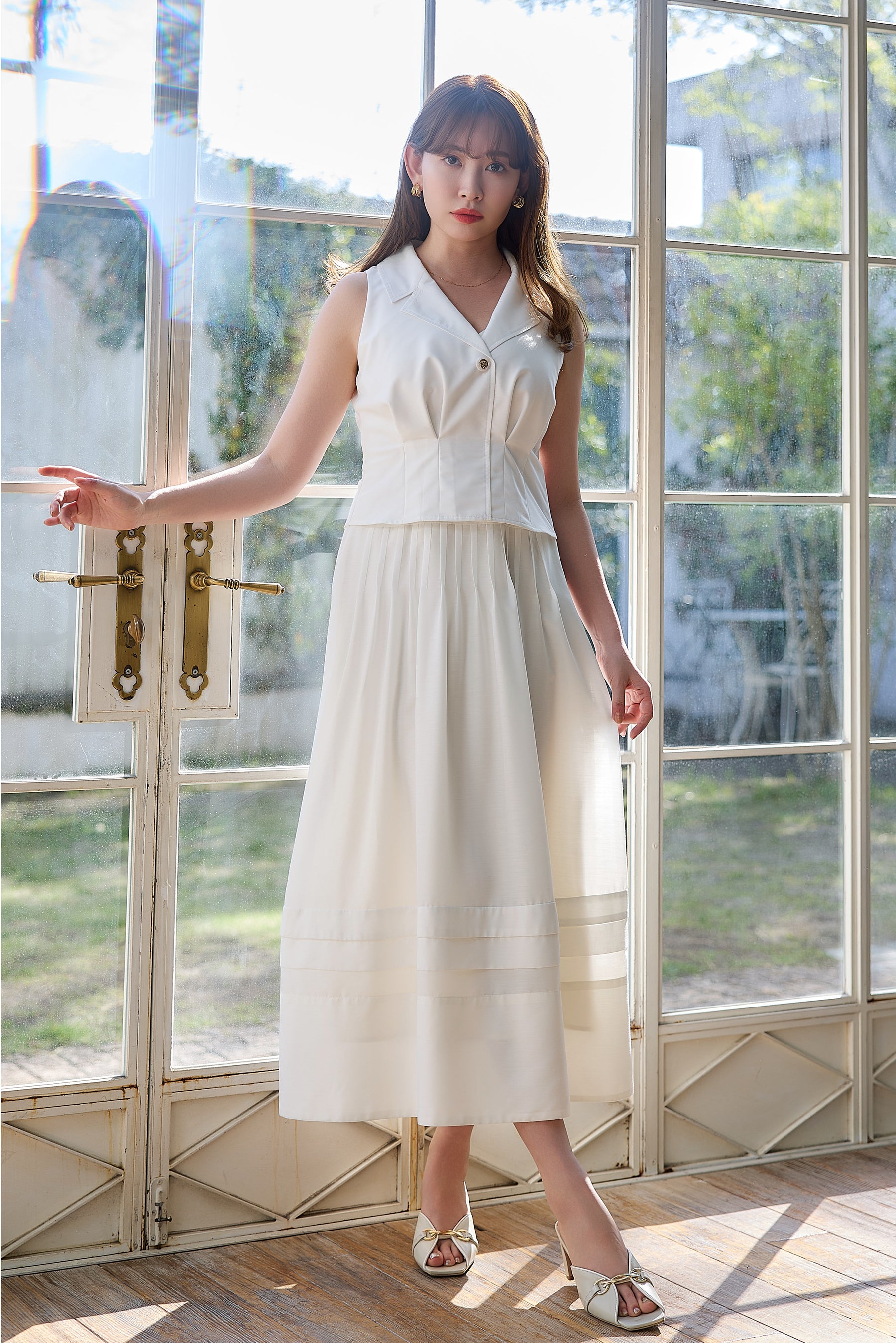 【5月中旬発送】Marianne Layered Tuck Dress