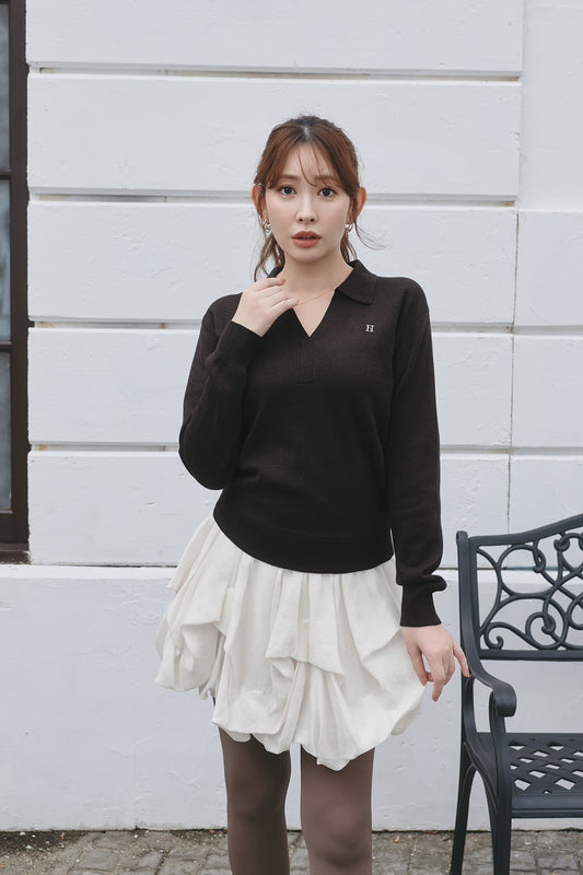 H Logo Skipper Knit Top