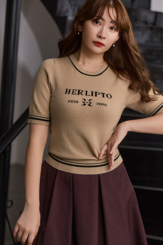 Logo Jacquard Knit Top
