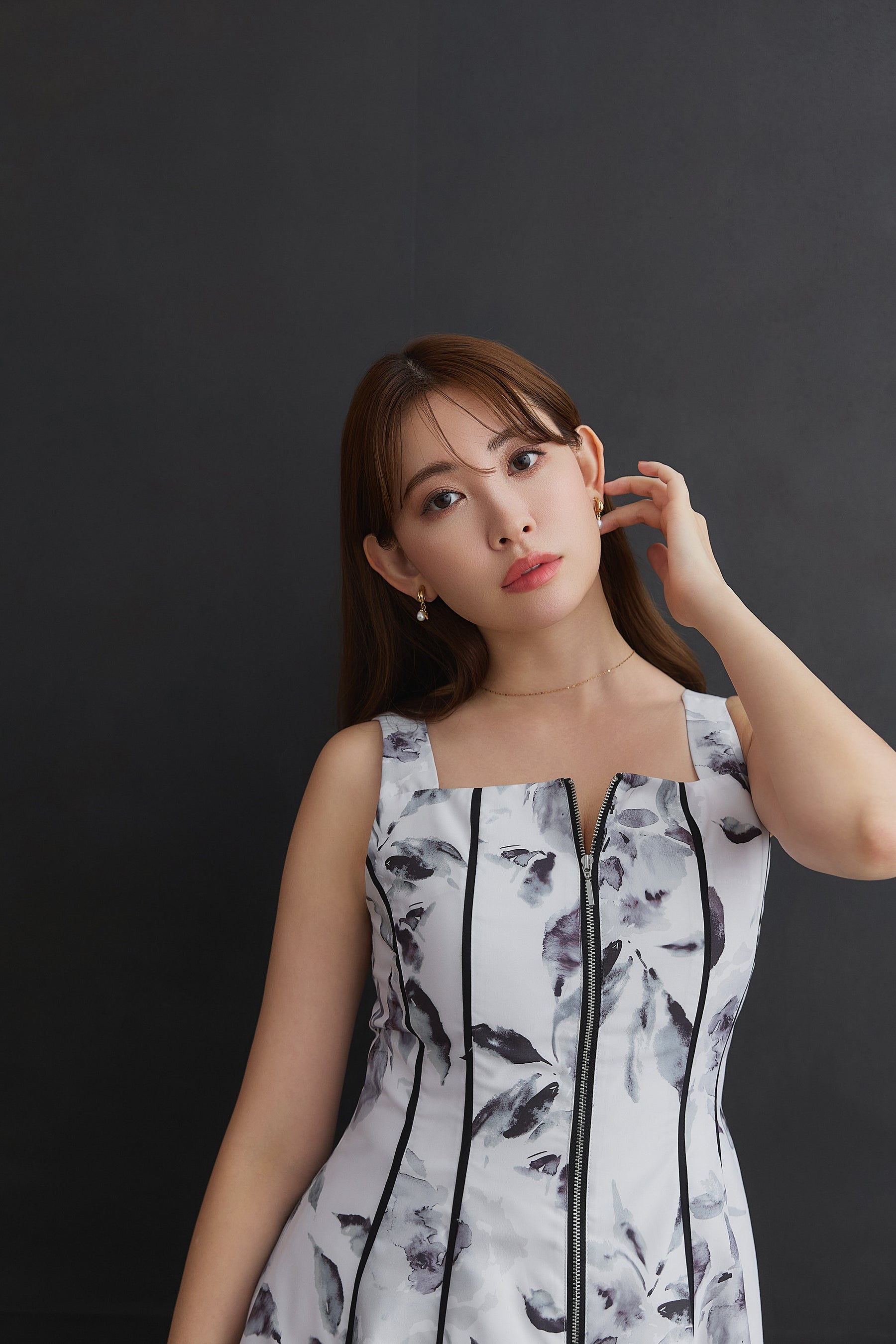 Noemie Floral Zip-Up Dress