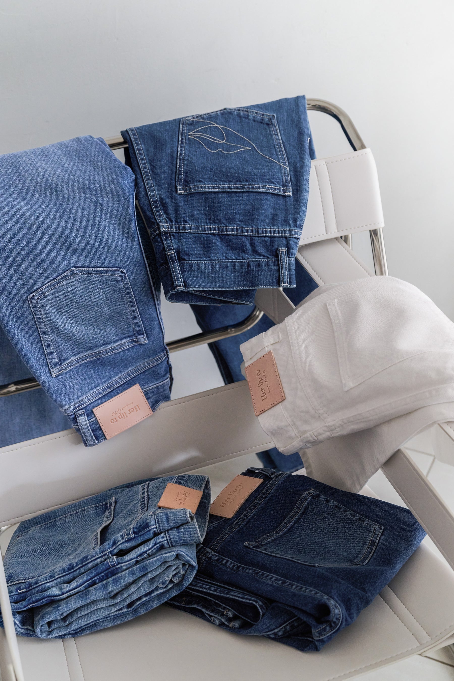【light blue / blue】New York High-Waisted Jeans