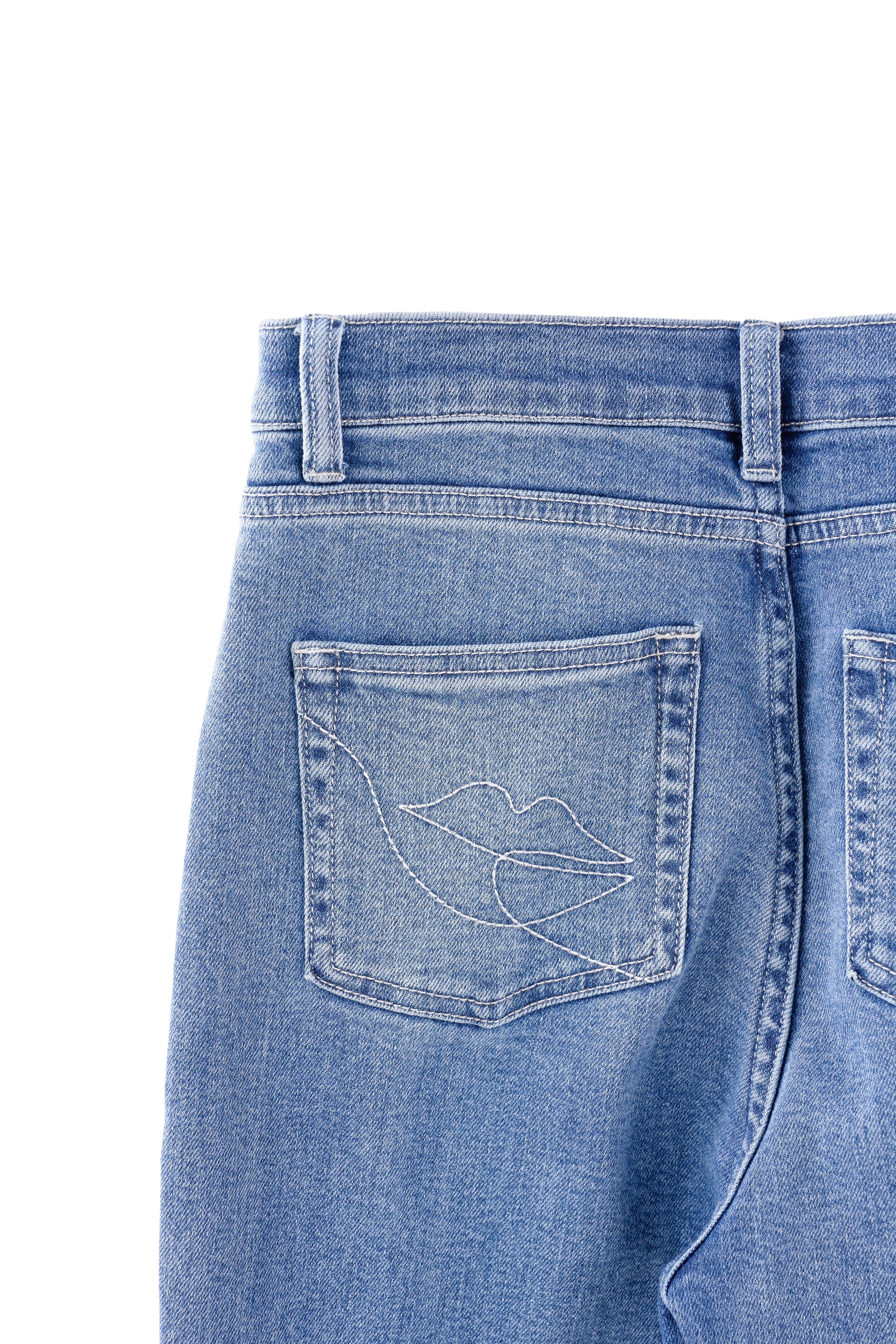 【light blue / blue】New York High-Waisted Jeans