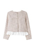 Ruffle Hem Tweed Jacket