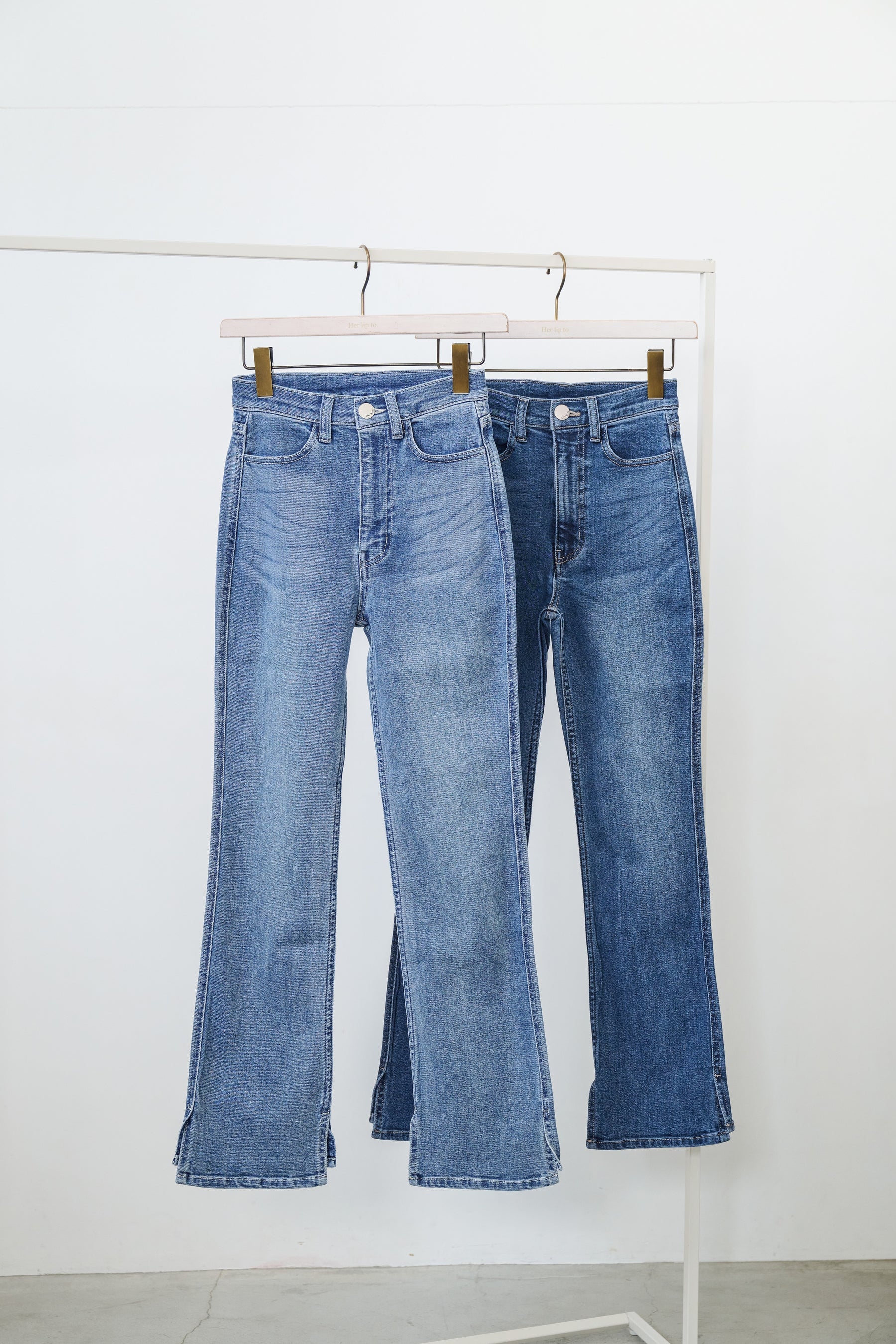 【light blue / blue】New York High-Waisted Jeans