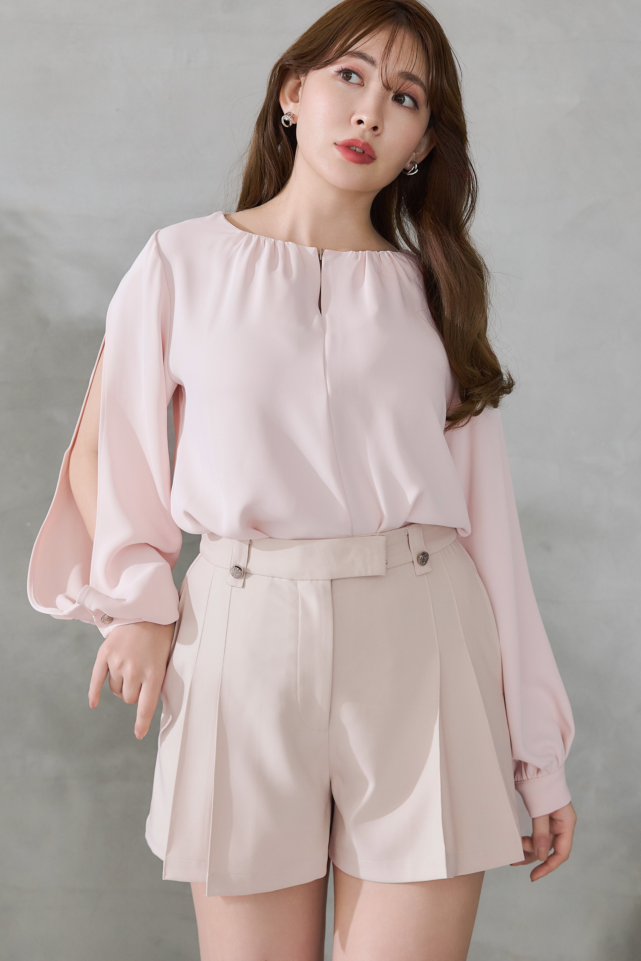 Her lip to♡Carette Belted Twill Shorts Her lip to♡Carette Belted Twill Shorts