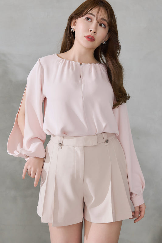 Front Tuck Twill Shorts