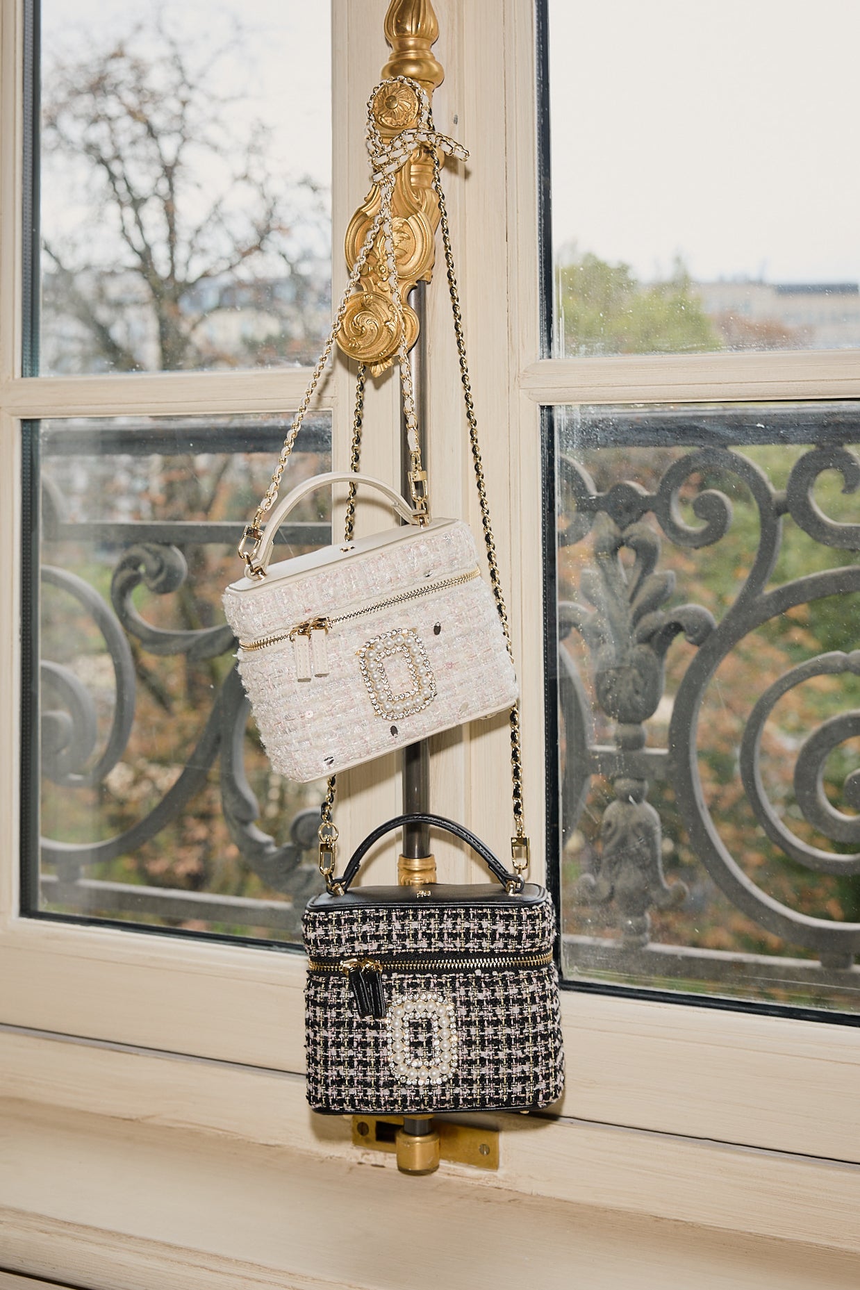 Tweed Crystal Vanity Bag