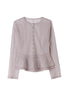 Shimmer Knit Peplum Cardigan