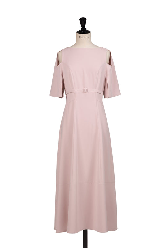 Adelaide Slit Sleeve Belted Dress