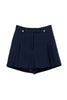 Front Tuck Twill Shorts