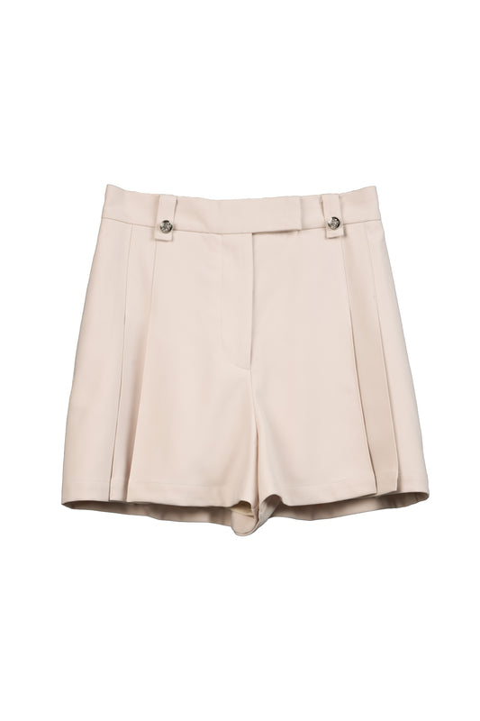 Front Tuck Twill Shorts