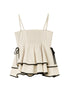 【vanilla / baby sky / powder pink】Lumiere Frilled Peplum Top