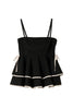 【5月下旬發送】【black】Lumiere Frilled Peplum Top