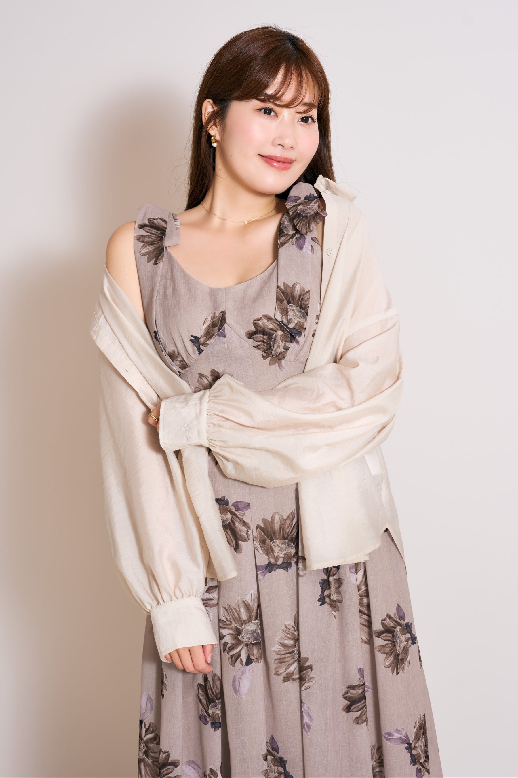 Volume Sleeve Sheer Shirt