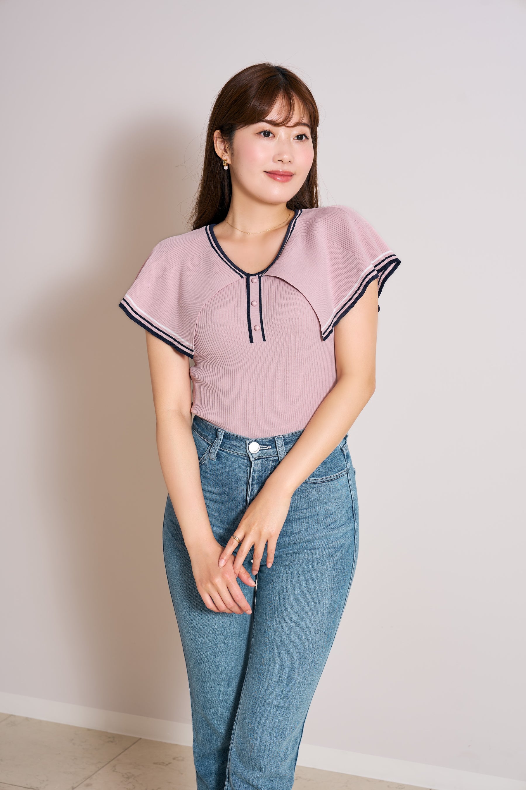 Big Collar Summer Knit Top