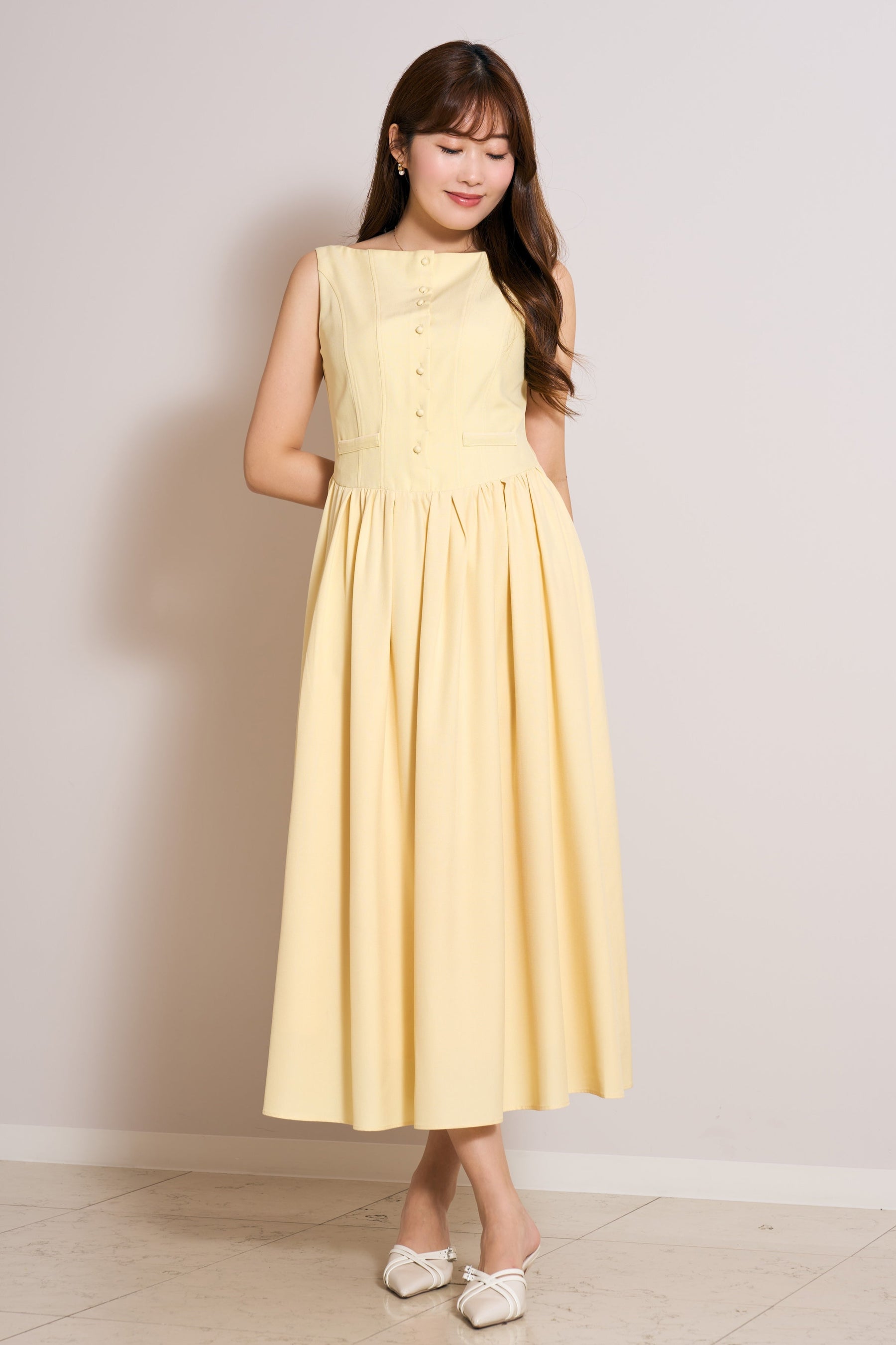 Deauville Gathered Long Dress