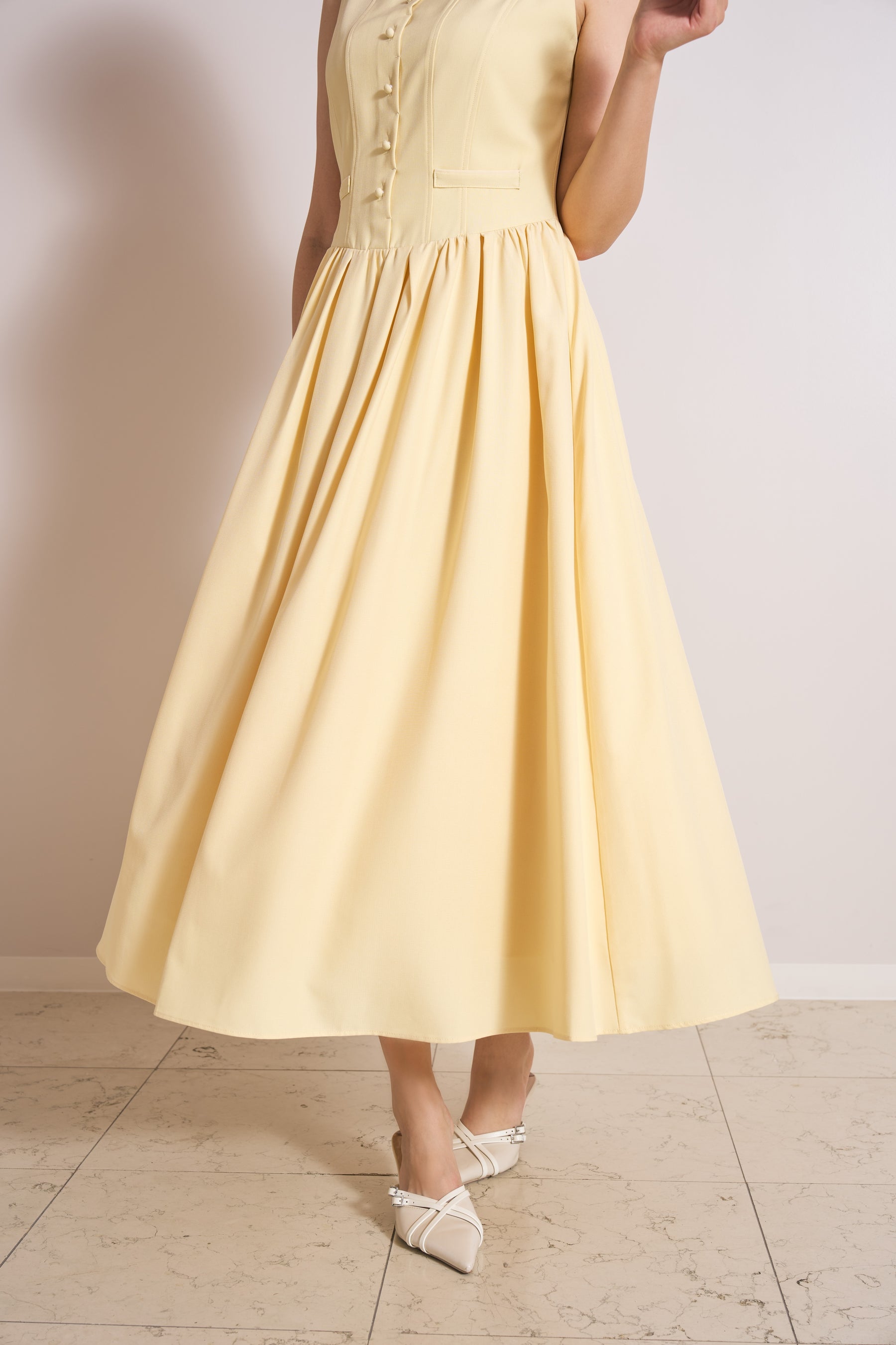 Deauville Gathered Long Dress