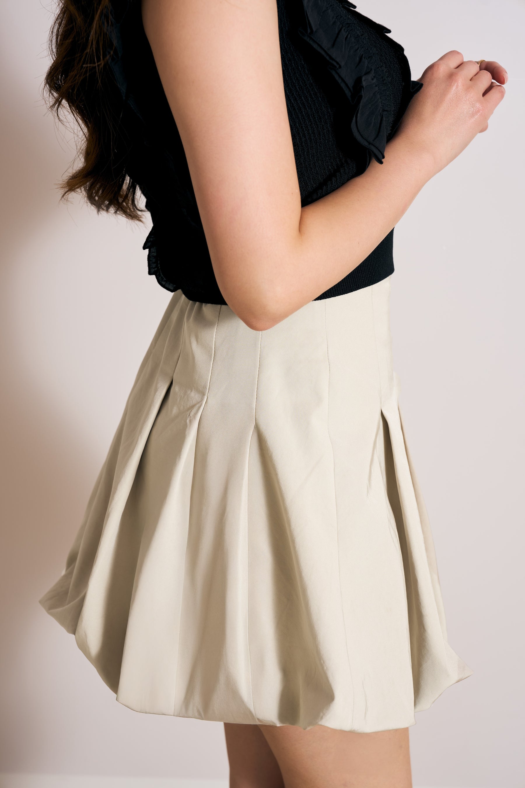 Bubble Cotton Mini Skirt