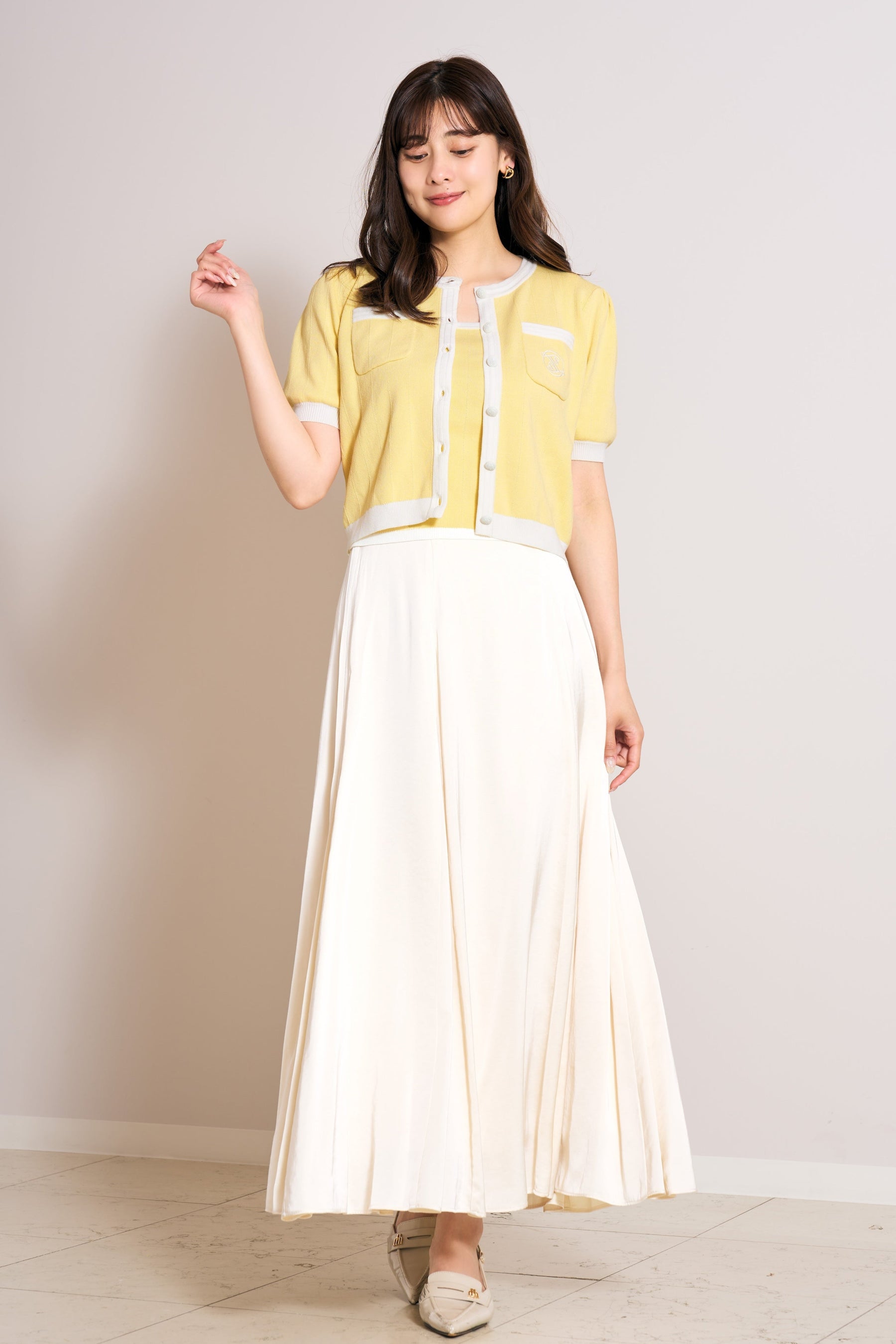 Flared Satin Skirt