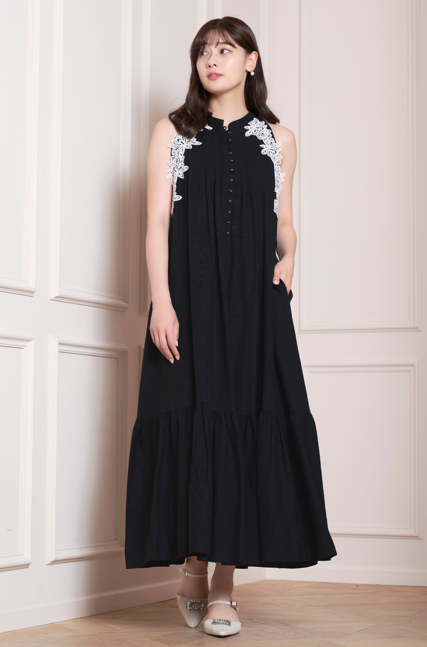 【9月上旬發送】【powder sky】Notting Hill Belted Dress