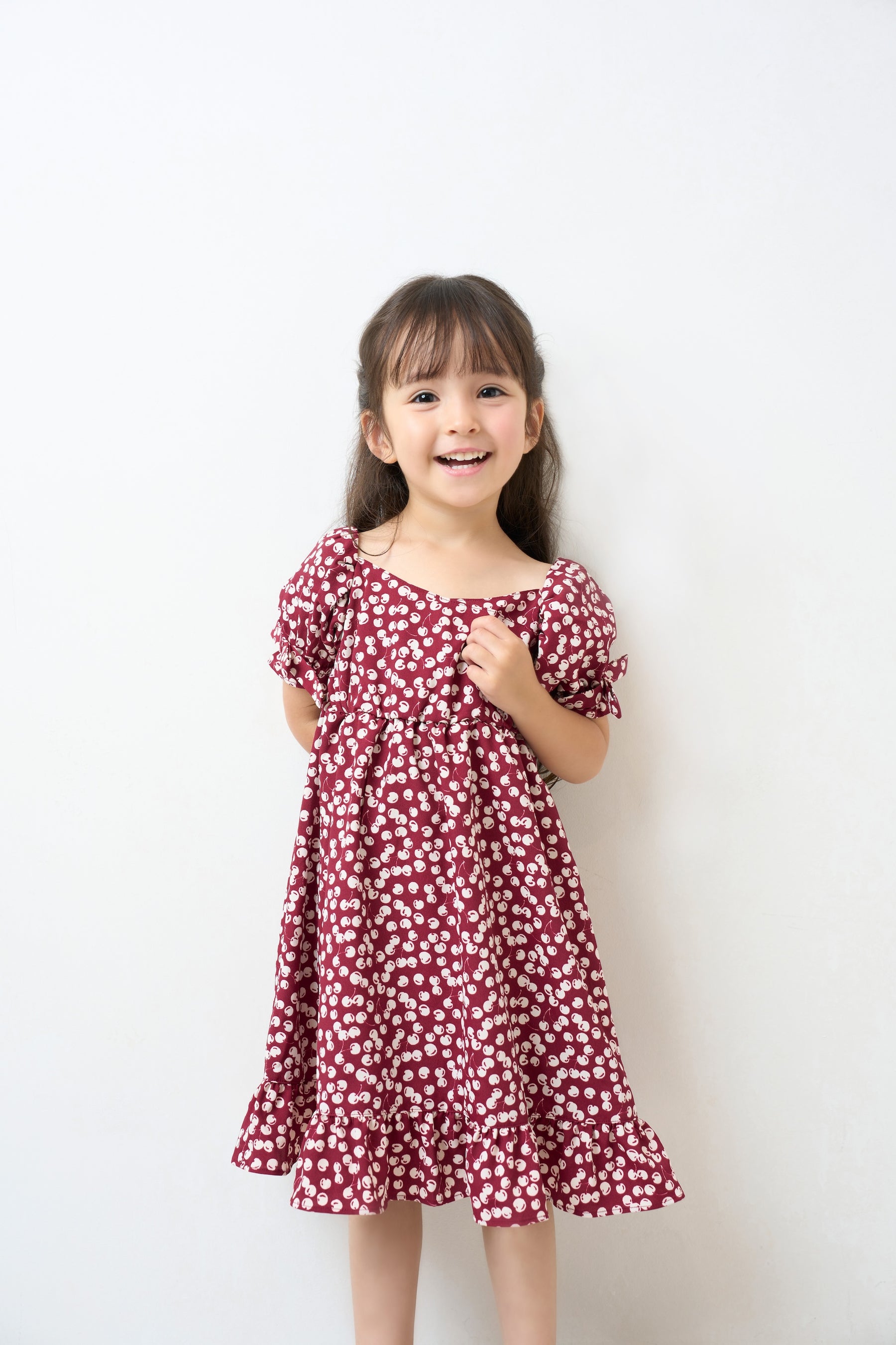 【Kids】Baby Cherry Pattern One-Piece