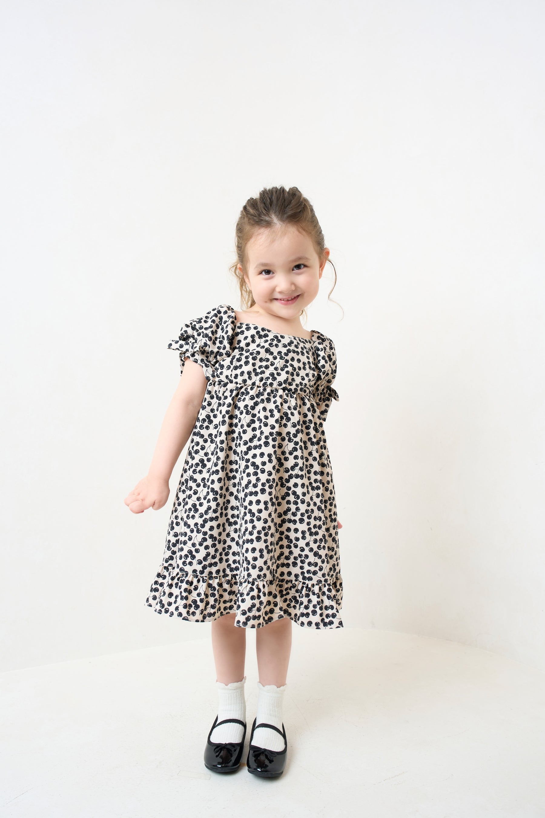 【Kids】Baby Cherry Pattern One-Piece