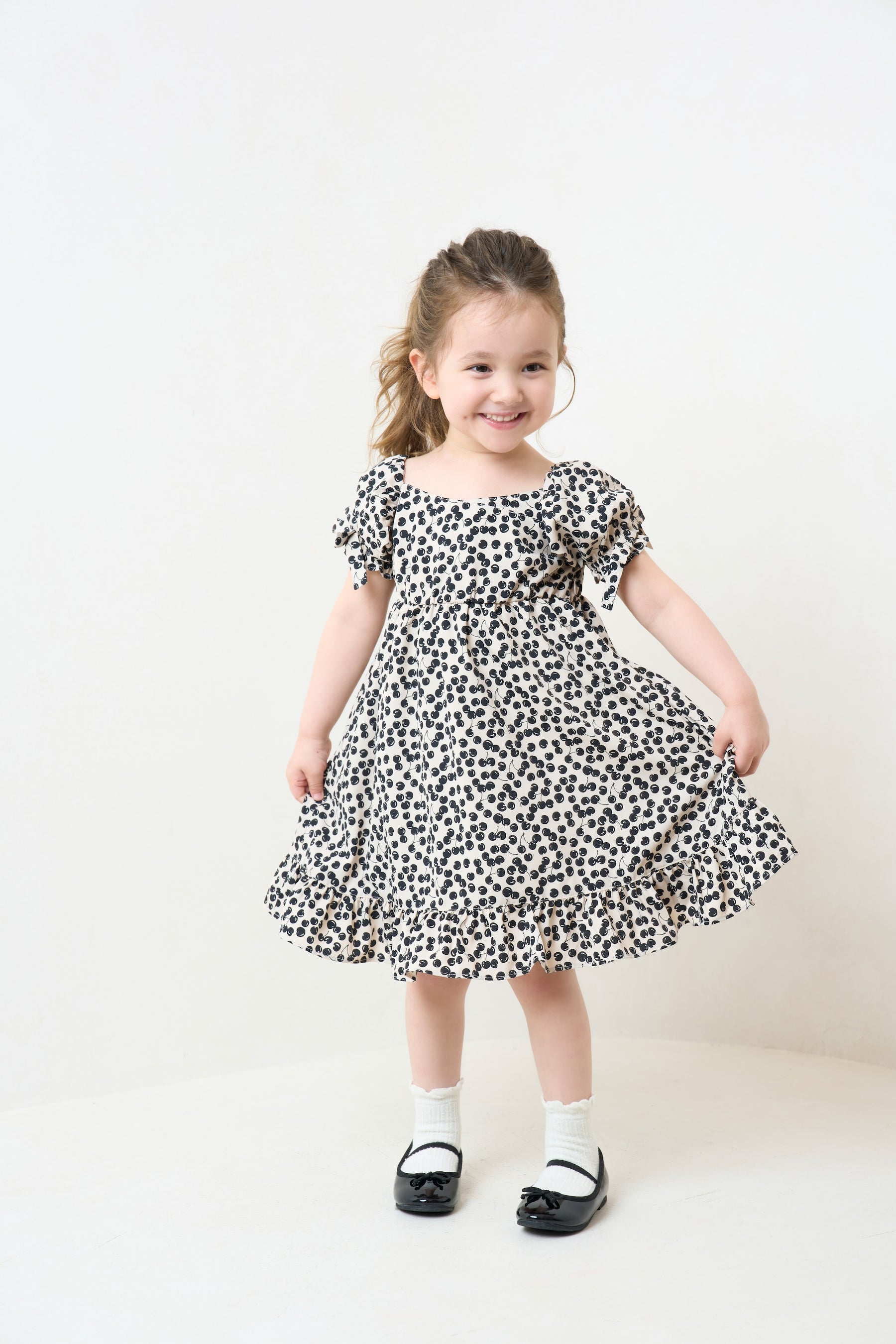 【Kids】Baby Cherry Pattern One-Piece