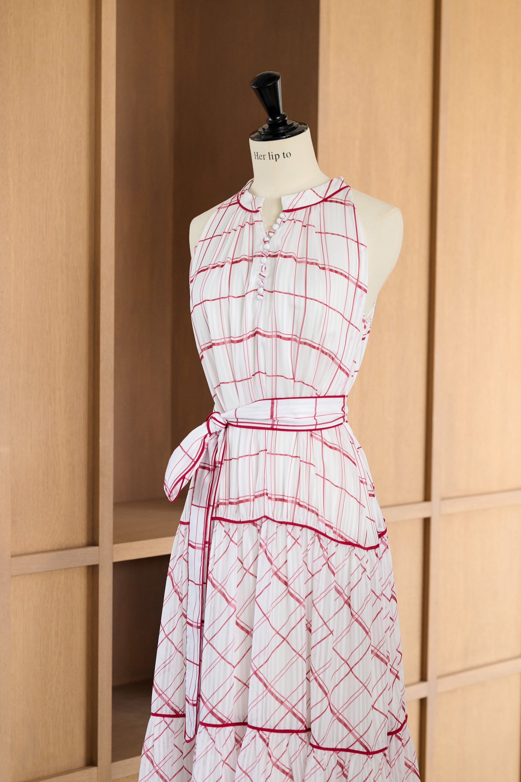 【9月中旬発送】Anduze Belted Check Dress
