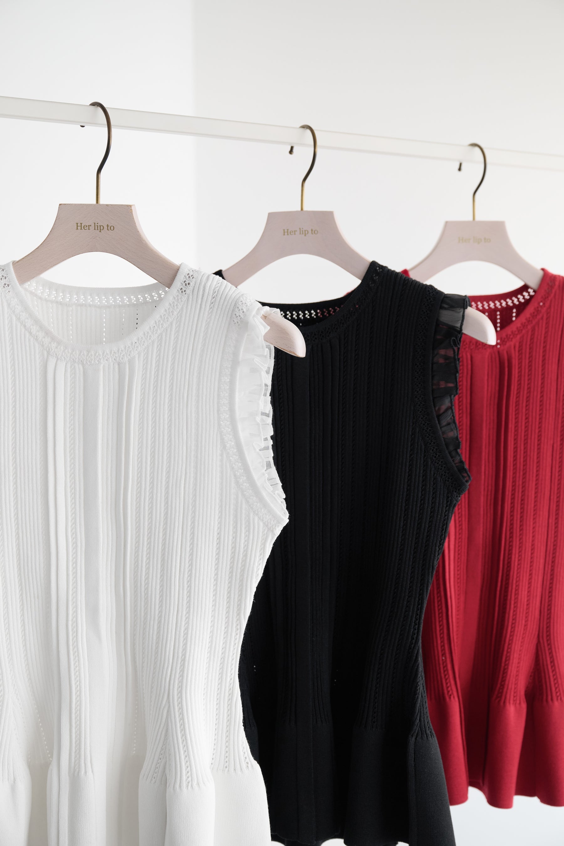 Peplum Ribbed Knit Top